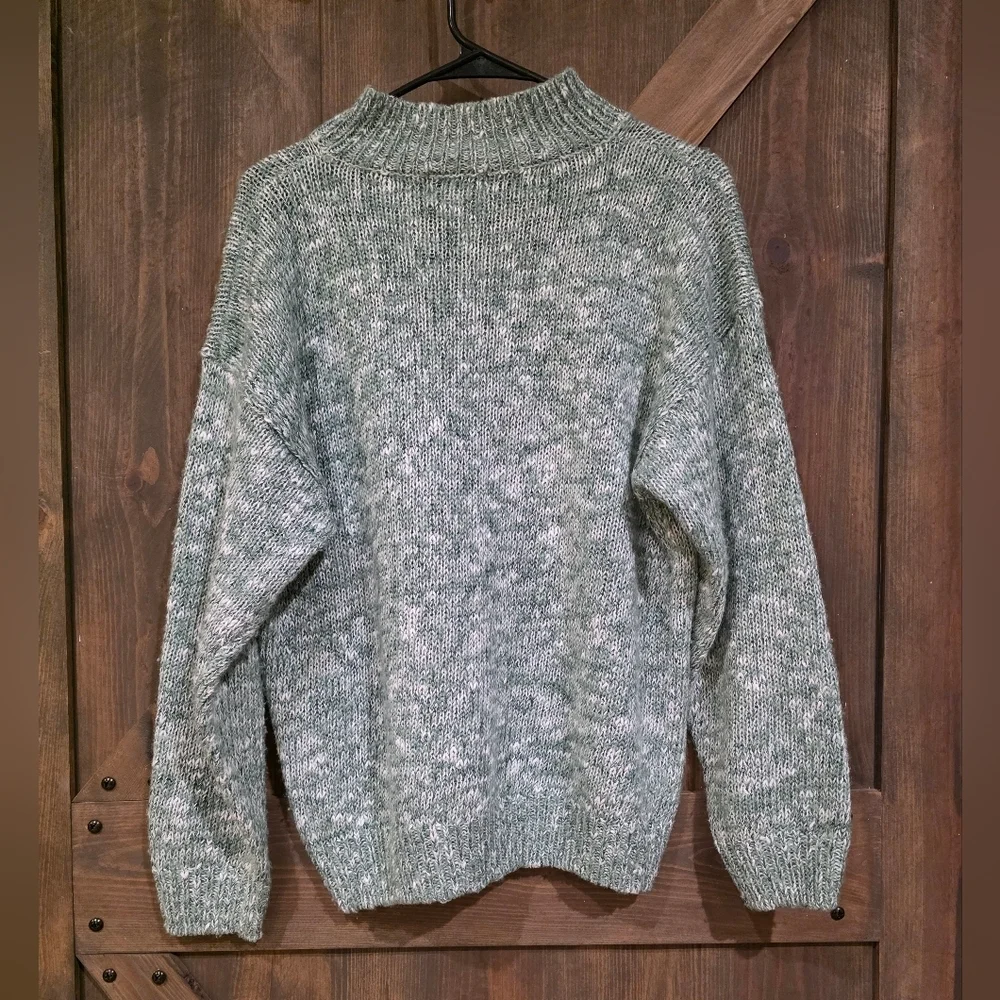SPICE IT UP Y2k Teal Button Collar Sweater Size Medium